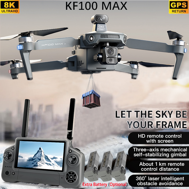 KF100 MAX GPS Drone 4K Camera  - Rc Helicopter Electric ulasan dan harga