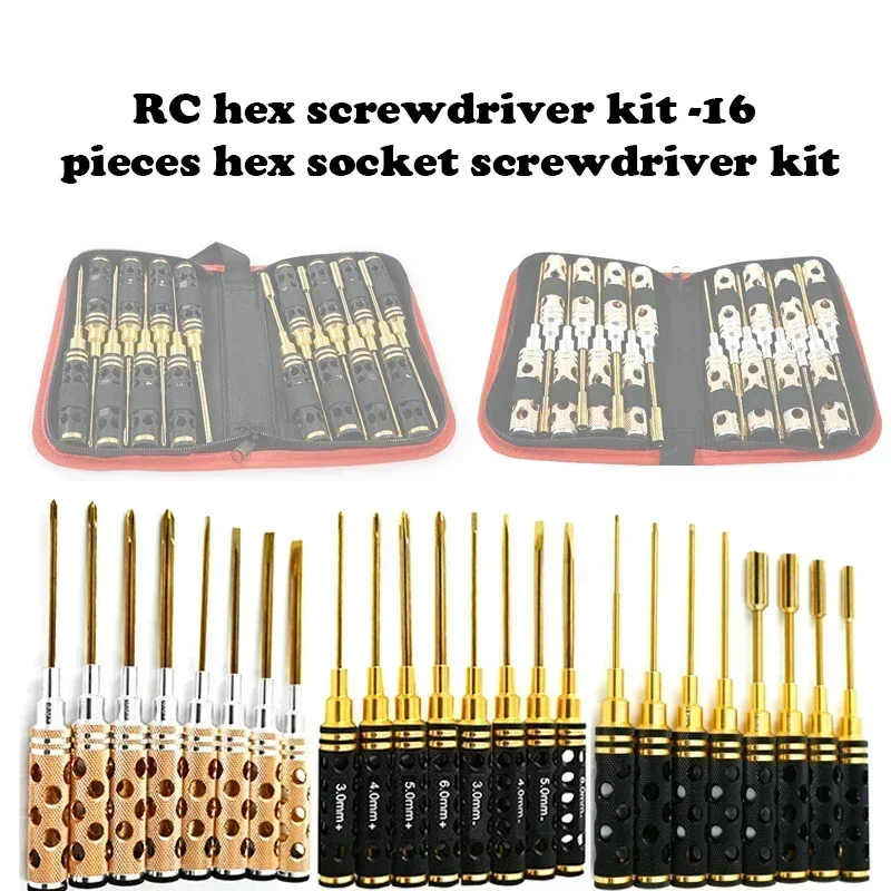 RC Hex Driver Set - 16pcs Hex  - Rc Helicopter Tool Kit ulasan dan harga