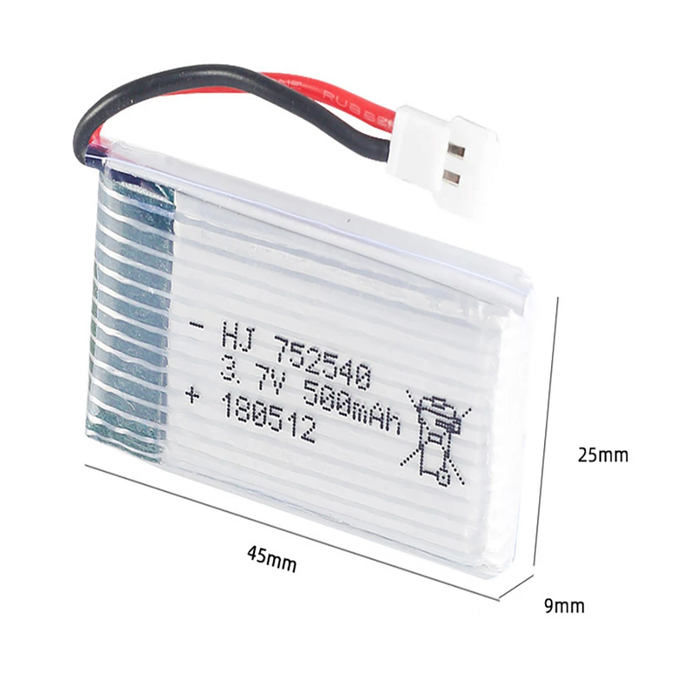 H31 Battery 3.7V 500mAh 752540 - Rc Helicopter Coaxial ulasan dan harga